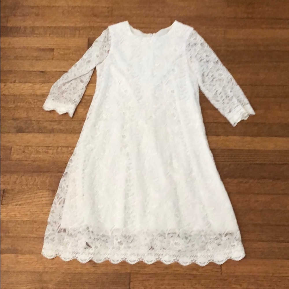 Girls White Formal Dress! (WORN ONCE)